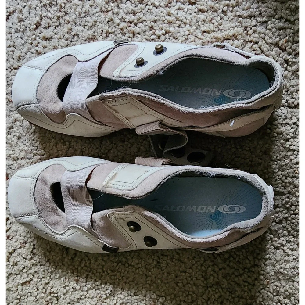Salomon Womens 7.5 Mary Jane Shoes Contagrip Leather Suede Gorpcore Y2K